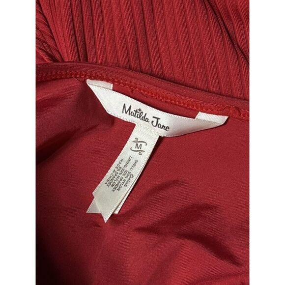 Matilda Jane Poolside Party Red One Piece Swimsuit Size Medium - Picture 3 of 3